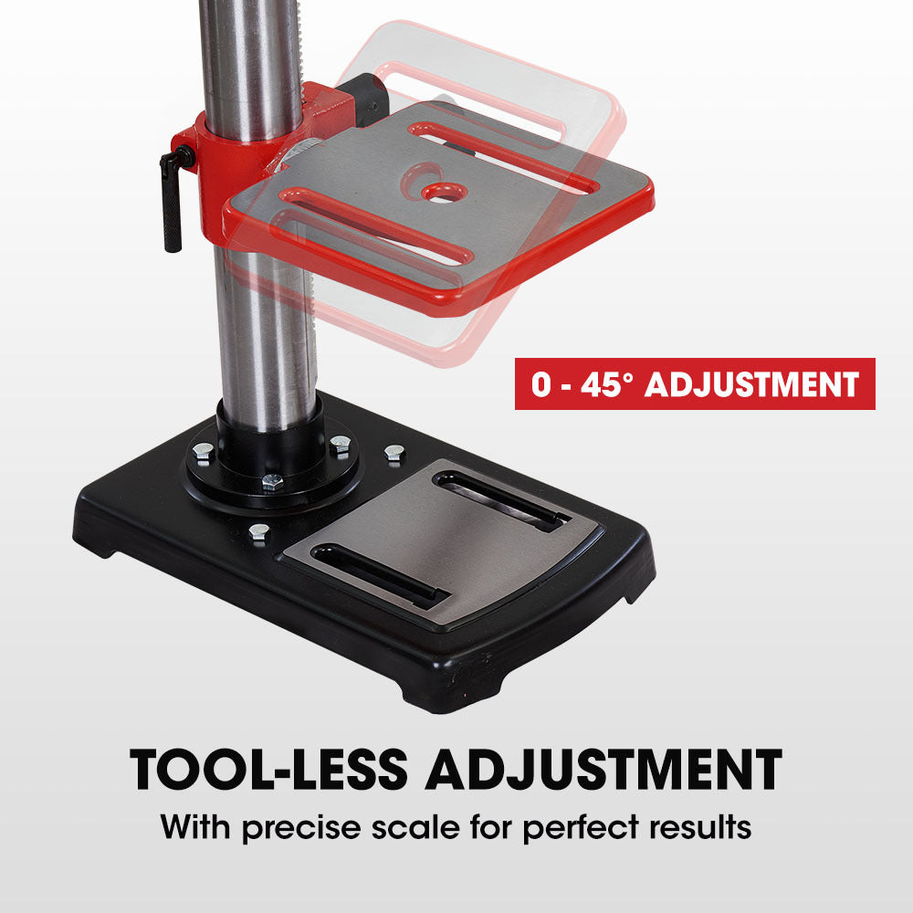 Power Drills & Accessories: Baumr-AG DP15 600W 10" Pedestal Bench Drill Press, 12 Speeds, 16mm Chuck (DP15 II)
