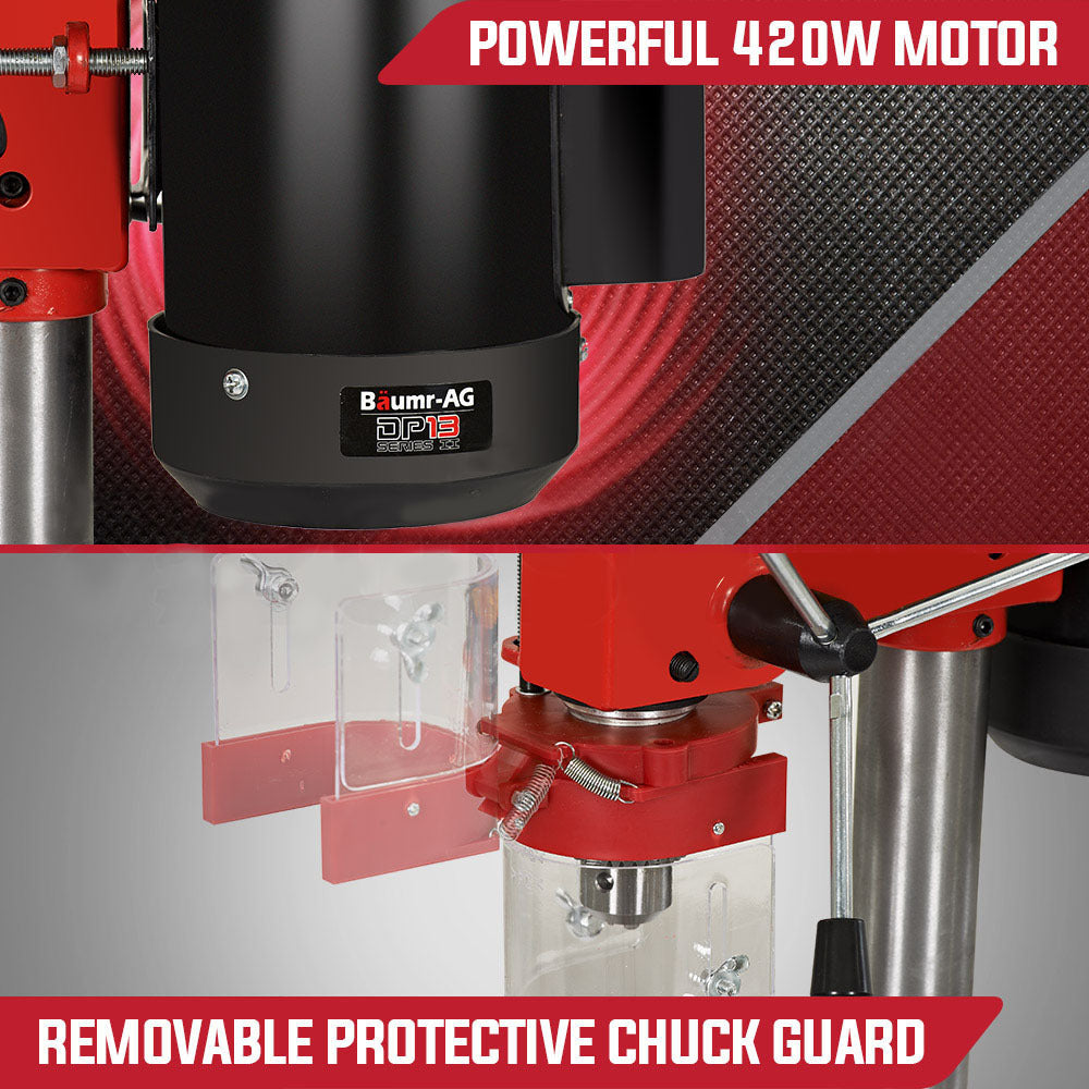 Power Drills & Accessories: Baumr-AG 420W Drill Press Pedestal Benchtop Stand Pillar Variable Speed