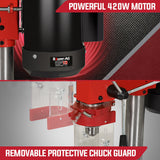 Power Drills & Accessories: Baumr-AG 420W Drill Press Pedestal Benchtop Stand Pillar Variable Speed