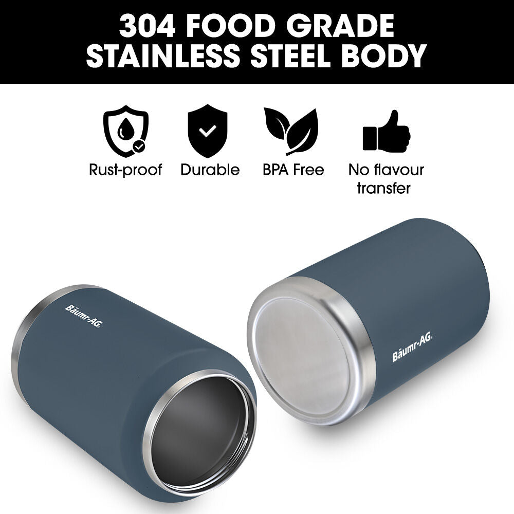 Drinkware: Baumr-AG 3.8L Double Wall Insulated Stainless Steel Water Bottle, Drink Jug with Handle, Blue