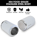 Drinkware: Baumr-AG 3.8L Double Wall Insulated Stainless Steel Water Bottle, Drink Jug with Handle, White