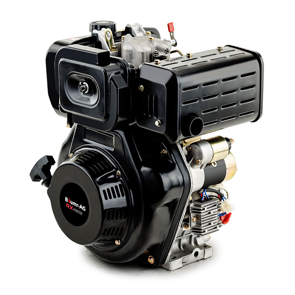 Outdoor Power Equipment: Baumr-AG 10HP Diesel Stationary Engine Electric Start OHV Replacement Motor