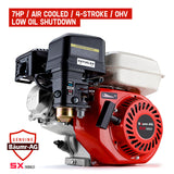 Outdoor Power Equipment: Baumr-AG 7HP Petrol Stationary Engine OHV 4-Stroke Horizontal Shaft Replacement Motor