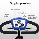 Mobility & Accessibility: EQUIPMED Electric Mobility Scooter Portable Folding for Elderly Older Adult, SmartRider Black & Blue