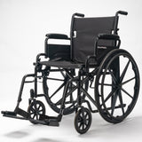 Mobility & Accessibility: EQUIPMED Portable Folding Wheelchair 24 Inch 136kg Capacity Wheel Chair Retractable Armrests, Black