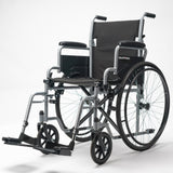 Mobility & Accessibility: EQUIPMED 24 Inch Folding Wheelchair Lightweight Portable for Elderly and Disabled, Grey