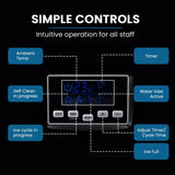 Ice Makers: POLYCOOL Commercial Ice Maker Machine, up to 35kg/24hr, Timer & Self Cleaning Programs