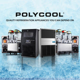 Ice Makers: POLYCOOL Commercial Ice Maker Machine, up to 35kg/24hr, Timer & Self Cleaning Programs