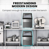 Ice Makers: POLYCOOL Commercial Ice Maker Machine, up to 45kg/24hr, Timer & Self Cleaning Programs