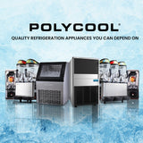 Ice Makers: POLYCOOL Commercial Ice Maker Machine, up to 45kg/24hr, Timer & Self Cleaning Programs