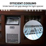 Ice Makers: POLYCOOL Commercial Ice Maker Machine, up to 60kg/24hr, Timer & Self Cleaning Programs