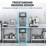 Ice Makers: POLYCOOL Commercial Ice Maker Machine, up to 60kg/24hr, Timer & Self Cleaning Programs