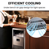 Ice Makers: POLYCOOL Commercial Ice Maker Machine, up to 75kg/24hr, Timer & Self Cleaning Programs