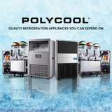 Ice Makers: POLYCOOL Commercial Ice Maker Machine, up to 75kg/24hr, Timer & Self Cleaning Programs