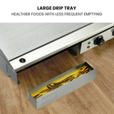 BBQs & Accessories: THERMOMATE Commercial Electric Griddle TH-G05, 4400W 73x37cm Flat Cooking Surface