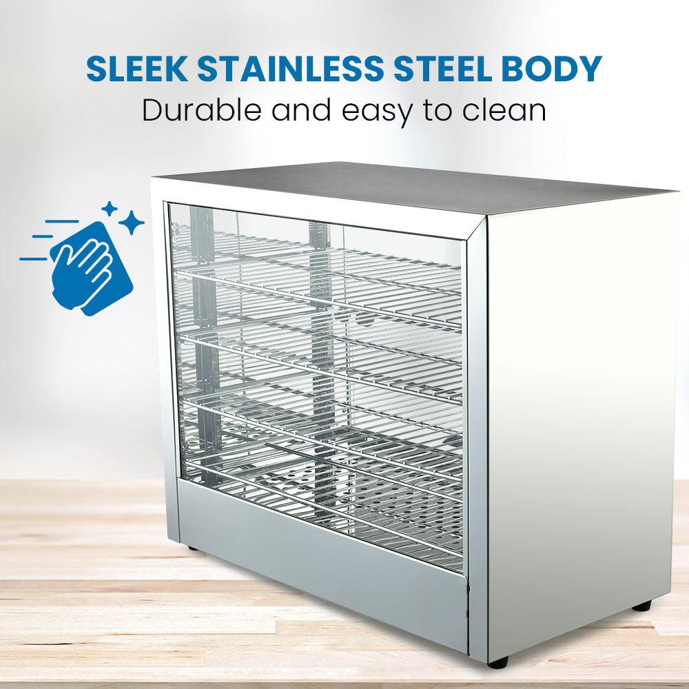 Food Warmers & Chafing Dishes: EUROCHEF Electric Food Warmer Display, 1000W, 4-Tier Stainless Steel