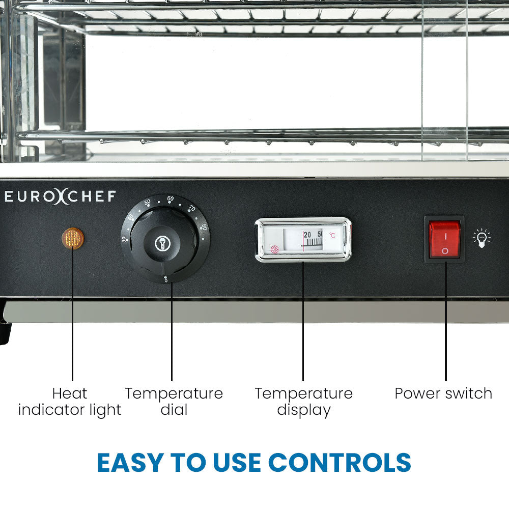 Food Warmers & Chafing Dishes: EUROCHEF Electric Food Warmer Display, 1000W, 4-Tier Stainless Steel