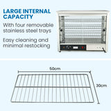 Food Warmers & Chafing Dishes: EUROCHEF Electric Food Warmer Display, 1000W, 4-Tier Stainless Steel