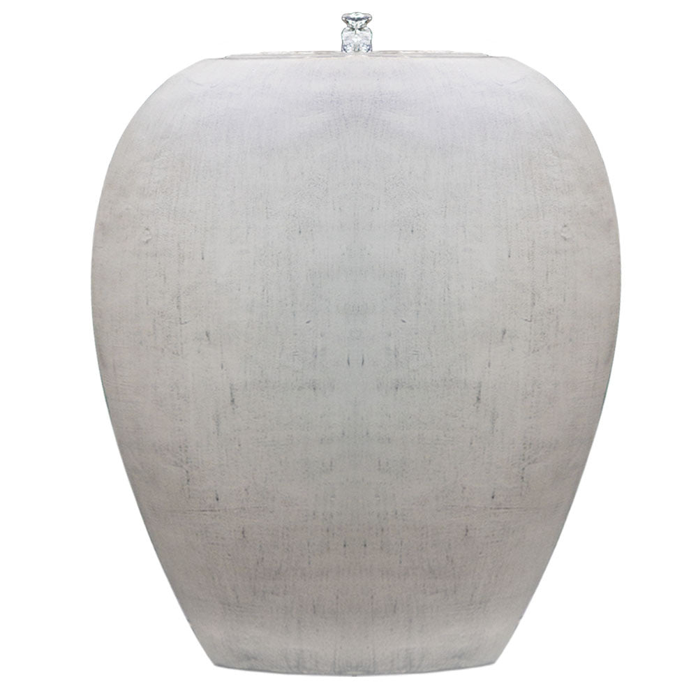 Fountains & Ponds: Protege Pot Style Solar Water Feature Fountain, with Panel Kit, LED Lights, Light Grey