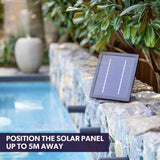 Fountains & Ponds: Protege Pot Style Solar Water Feature Fountain, with Panel Kit, LED Lights, Light Grey