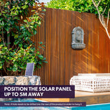 Fountains & Ponds: PROTEGE Lion Head Solar Powered Water Feature Fountain, Traditional Design, with Panel Kit, LED Lights