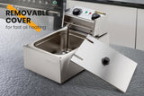 Deep Fryers: EuroChef Commercial Electric Deep Fryer Frying Basket Chip Cooker Fry Scoop
