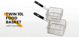 Deep Fryers: EuroChef Commercial Electric Deep Fryer Twin Frying Basket Chip Cooker Fry
