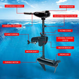 Boating Accessories: Striker 90LBS Electric Trolling Motor Inflatable Boat Outboard Fishing Marine