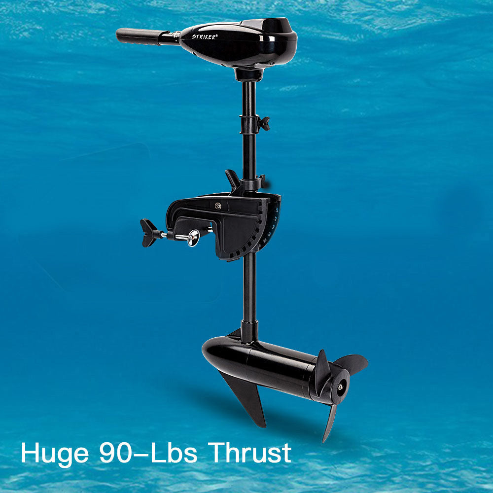 Boating Accessories: Striker 90LBS Electric Trolling Motor Inflatable Boat Outboard Fishing Marine