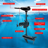 Boating Accessories: Striker 60LBS Electric Trolling Motor Inflatable Boat Fishing Marine Outboard Engine