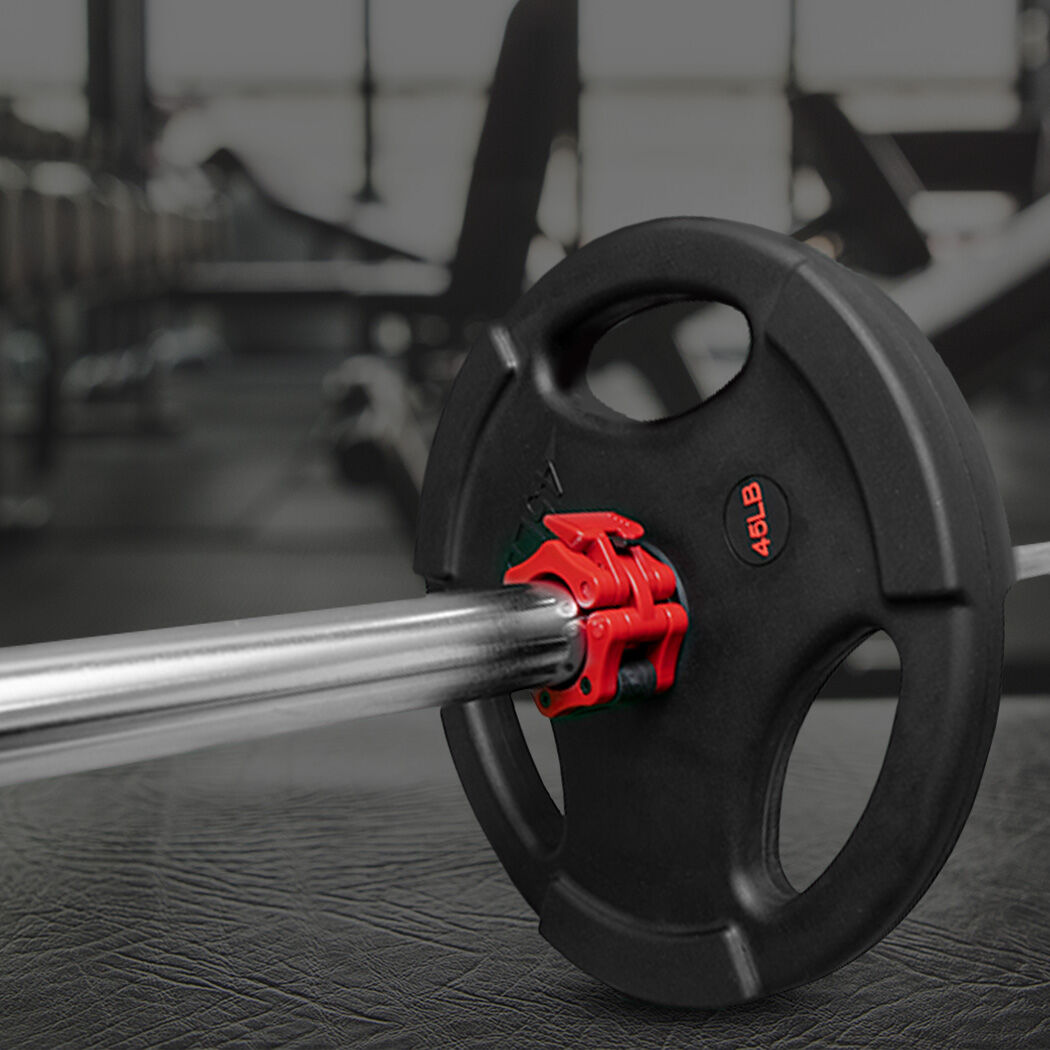 Free Weights: PROFLEX 2x 50mm Olympic Gym Barbell Collar Lock Clips, for Home Fitness Bodybuilding Weights Training Lock Clips