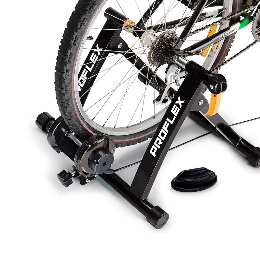 Exercise Bikes: PROFLEX Indoor Bicycle Trainer - Bike Cycling Stationary Magnetic Stand Training