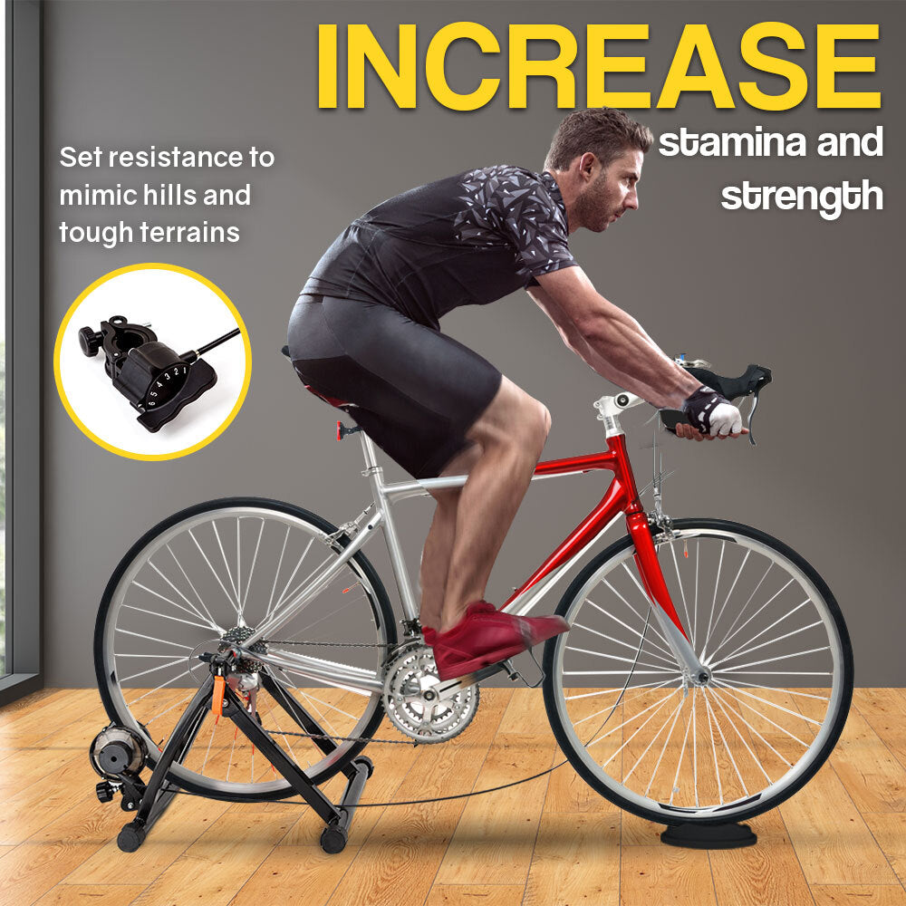 Exercise Bikes: PROFLEX Indoor Bicycle Trainer - Bike Cycling Stationary Magnetic Stand Training