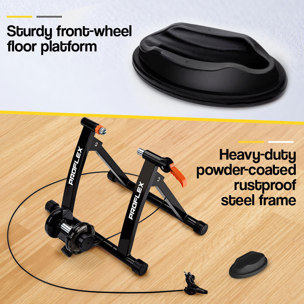 Exercise Bikes: PROFLEX Indoor Bicycle Trainer - Bike Cycling Stationary Magnetic Stand Training