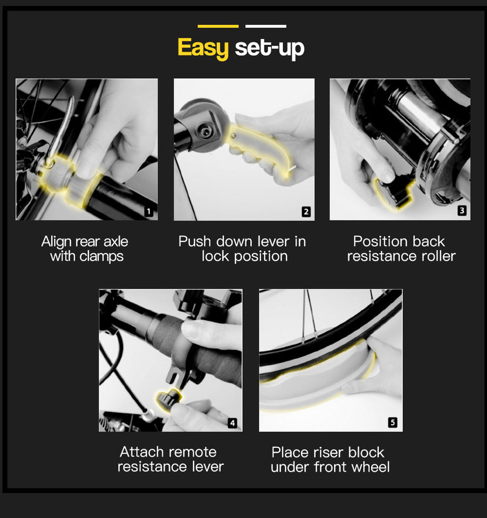 Exercise Bikes: PROFLEX Indoor Bicycle Trainer - Bike Cycling Stationary Magnetic Stand Training