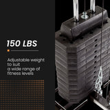 Weightlifting Machines & Racks: PROFLEX Multi-Station Home Gym Set with 98lbs Weight Plates- M8000