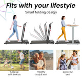 Treadmills: PROFLEX Electric Walking Pad Under Desk Treadmill, Remote Control, Compact Foldable Size, Tablet Holder, LCD Display, Walk or Light Jog
