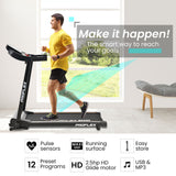 Treadmills: PROFLEX TRX3 Electric Treadmill, Compact Size, Foldable, USB/MP3, Pulse Sensors