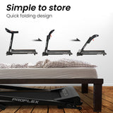 Treadmills: PROFLEX TRX3 Electric Treadmill, Compact Size, Foldable, USB/MP3, Pulse Sensors