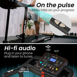 Treadmills: PROFLEX TRX3 Electric Treadmill, Compact Size, Foldable, USB/MP3, Pulse Sensors