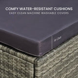 Outdoor Sofas & Lounge Sets: LONDON RATTAN 1 Seater Outdoor Corner Modular Lounge Chair, Grey