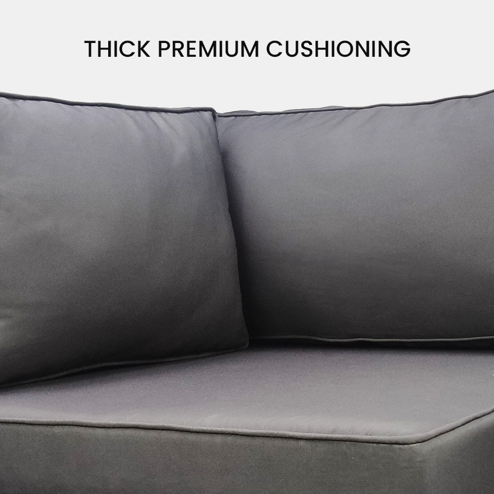 Outdoor Sofas & Lounge Sets: LONDON RATTAN 1 Seater Outdoor Corner Modular Lounge Chair, Grey