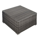 Outdoor Chairs: LONDON RATTAN Outdoor Wicker Coffee Table Patio Furniture 1 Piece, Grey
