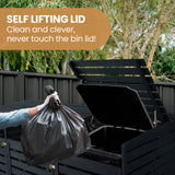 Sheds: PlantCraft Triple Wood Wheelie Bins Storage Shed, 3 Door Garbage Rubbish Bin Enclosure