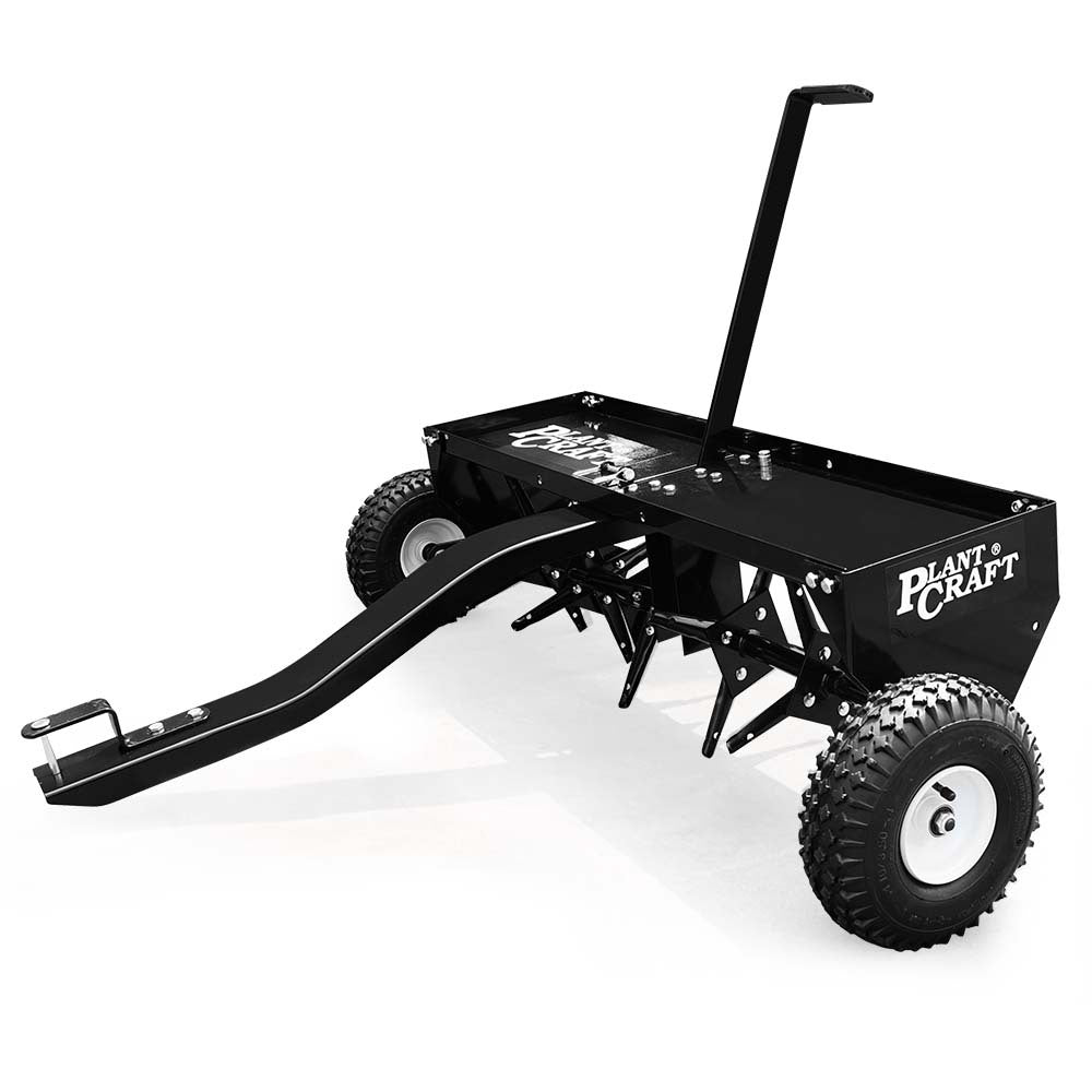 Lawn Rollers: PlantCraft Tow Behind Plug Lawn Aerator 1m (40") Wide, Universal Hitch for Ride on Mower, Garden Tractor