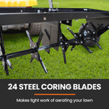Lawn Rollers: PlantCraft Tow Behind Plug Lawn Aerator 1m (40") Wide, Universal Hitch for Ride on Mower, Garden Tractor