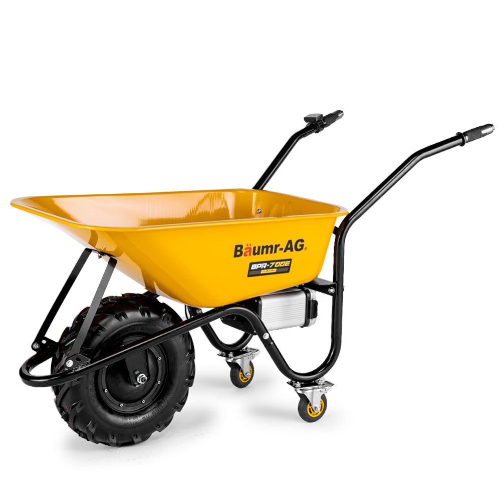 Baumr-AG 36V Battery Powered Wheelbarrow Motorised Electric, 80L Bucket Volume, 260kg Capacity