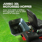 Spreaders & Wheelbarrows: PLANTCRAFT Spreader 12V 36kg 30L Lawn Seed Fertiliser, for ATV, Ride on Mower, with Rain Cover