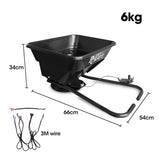 Spreaders & Wheelbarrows: PLANTCRAFT Spreader 12V 36kg 30L Lawn Seed Fertiliser, for ATV, Ride on Mower, with Rain Cover