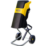 Outdoor Power Equipment: MICHIGAN 2400W Electric Garden Mulcher Shredder, Portable Wood Chipper, Push Stick, 40L Collection Bag